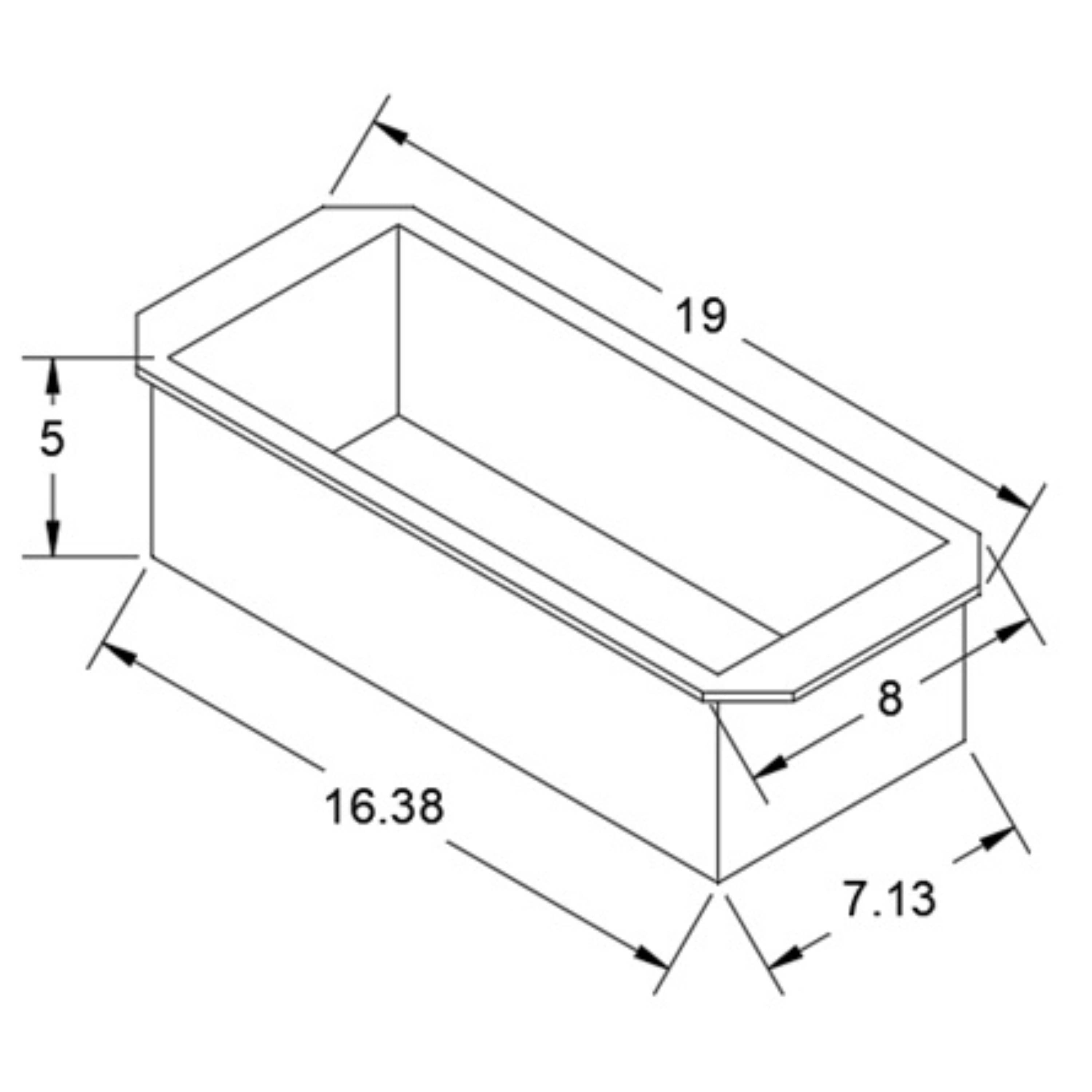 Scientific Plastic Shelf Tote 19"X8"X5"