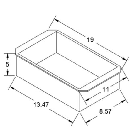 Scientific Plastic Shelf Tote 19"X8"X5" - Labware - Scientific Plastic - MSE Supplies