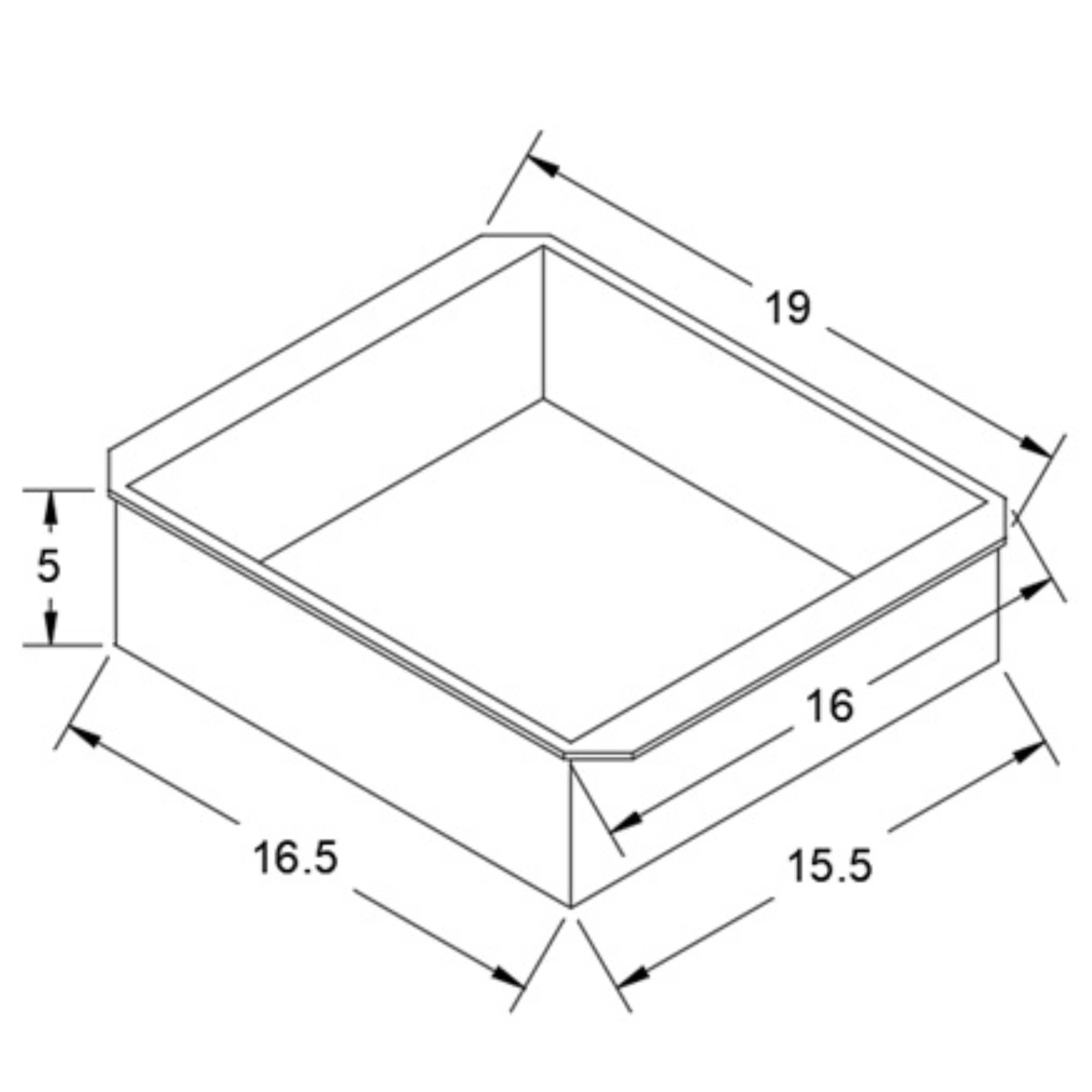 Scientific Plastic Shelf Tote 19"X8"X5" - Labware - Scientific Plastic - MSE Supplies