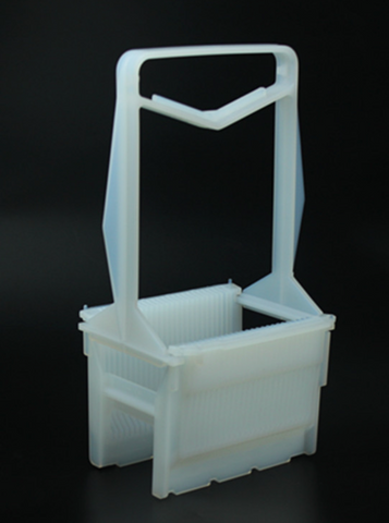 MSE PRO 2 inch Diameter 25 Wafers Carrier Box for Wafer Cleaning, PFA