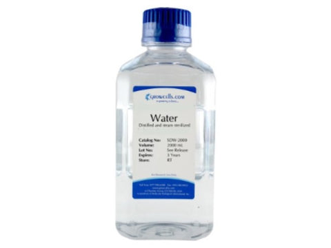 Growcells Water - Sterile, Distilled and Autoclaved, Reagents, Growcells, MSE Supplies