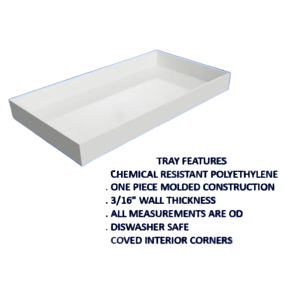 Scientific Plastic Spill Tray, 25"X25"X1"