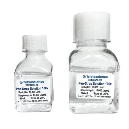 Tribioscience Penicillin-Streptomycin/ Pen-strep, 100X Solution. Pen 10K Unit/mL, Strep: 10mg/mL (TBS8029)