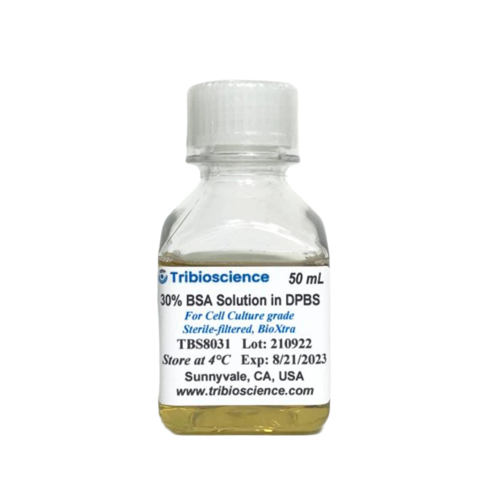 Tribioscience 30% Bovine Serum Albumin (BSA) Solution in DPBS, for Cell Culture, Sterile-filtered, BioXtra