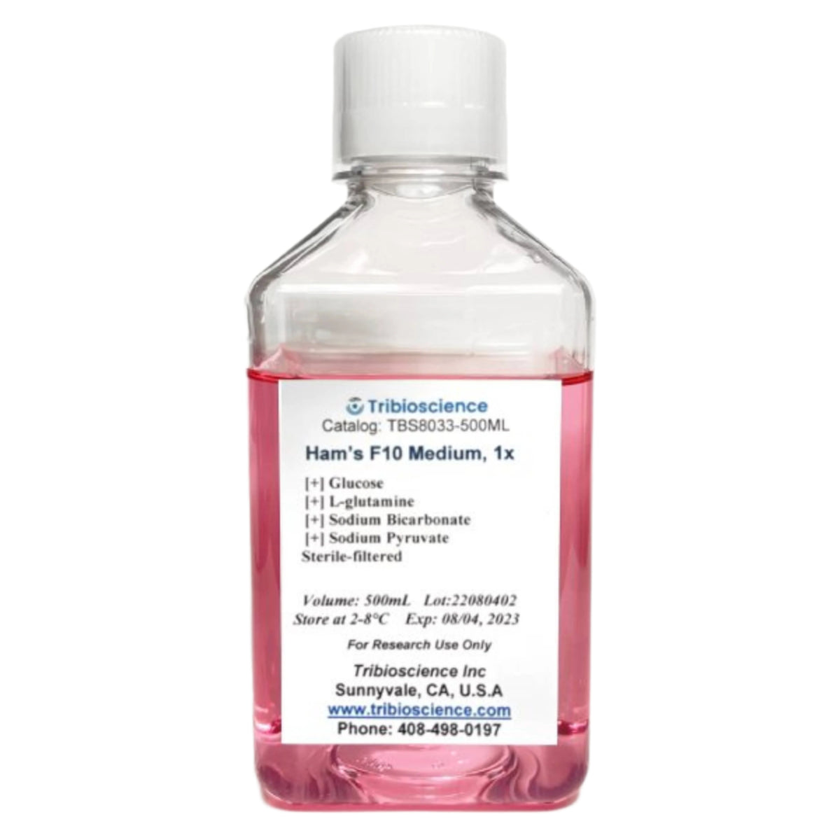 Tribioscience Ham’s F10 medium with L-Glutamine, and Sodium Pyruvate (TBS8033)