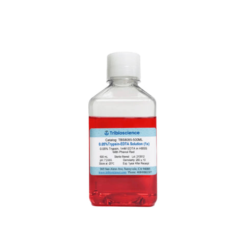 Tribioscience 0.05% Trypsin-EDTA(1x), Phenol Red in PBS, pH 7.2-8.0 (TBS8085)
