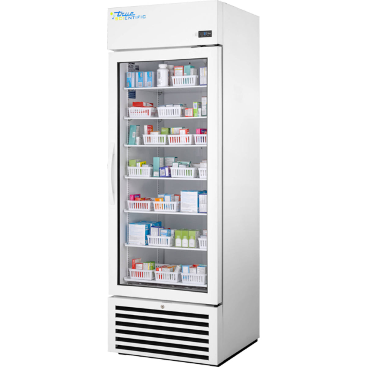True Scientific 437.8 Liters (15.46 Cu Ft) Capacity Glass Door Pharmacy Refrigerator, 115 V