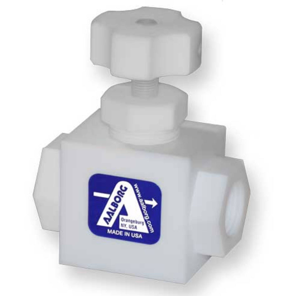 Aalborg Needle Valve Tfe 6 mm(Size4) Orifice 3/8 FNPT