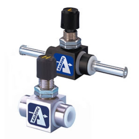Aalborg Needle Valve Low Ptfe 180 Degree Aluminum 1/4" Compression