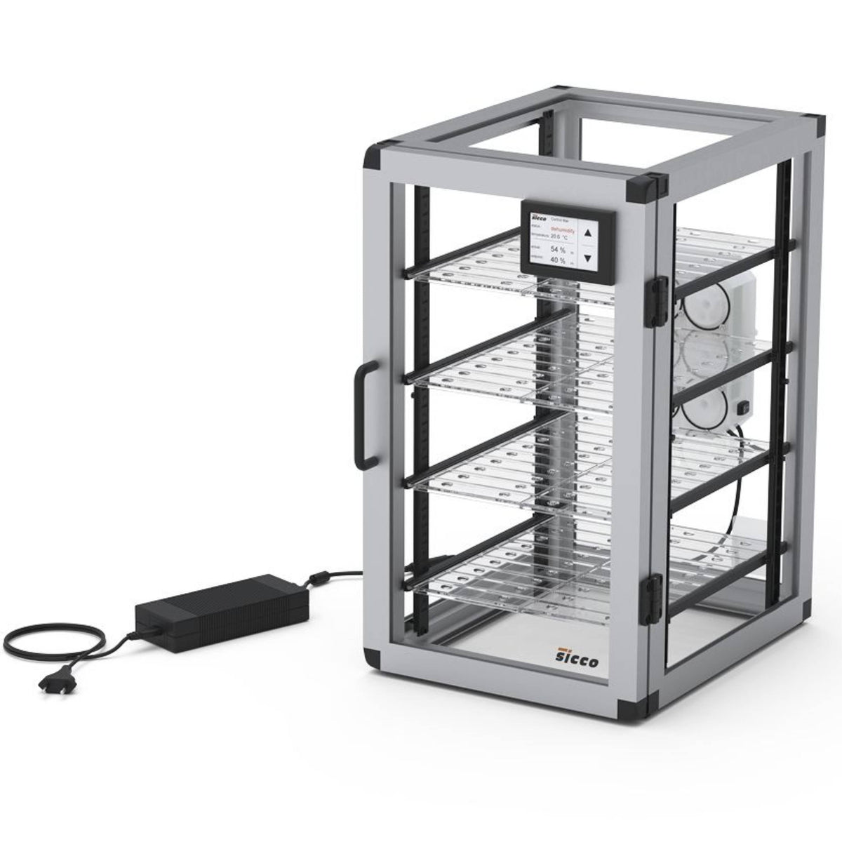 SICCO Control Star Desiccator  (W 310 mm × H 525 mm × D 375 mm  ) (PMMA/AL  )