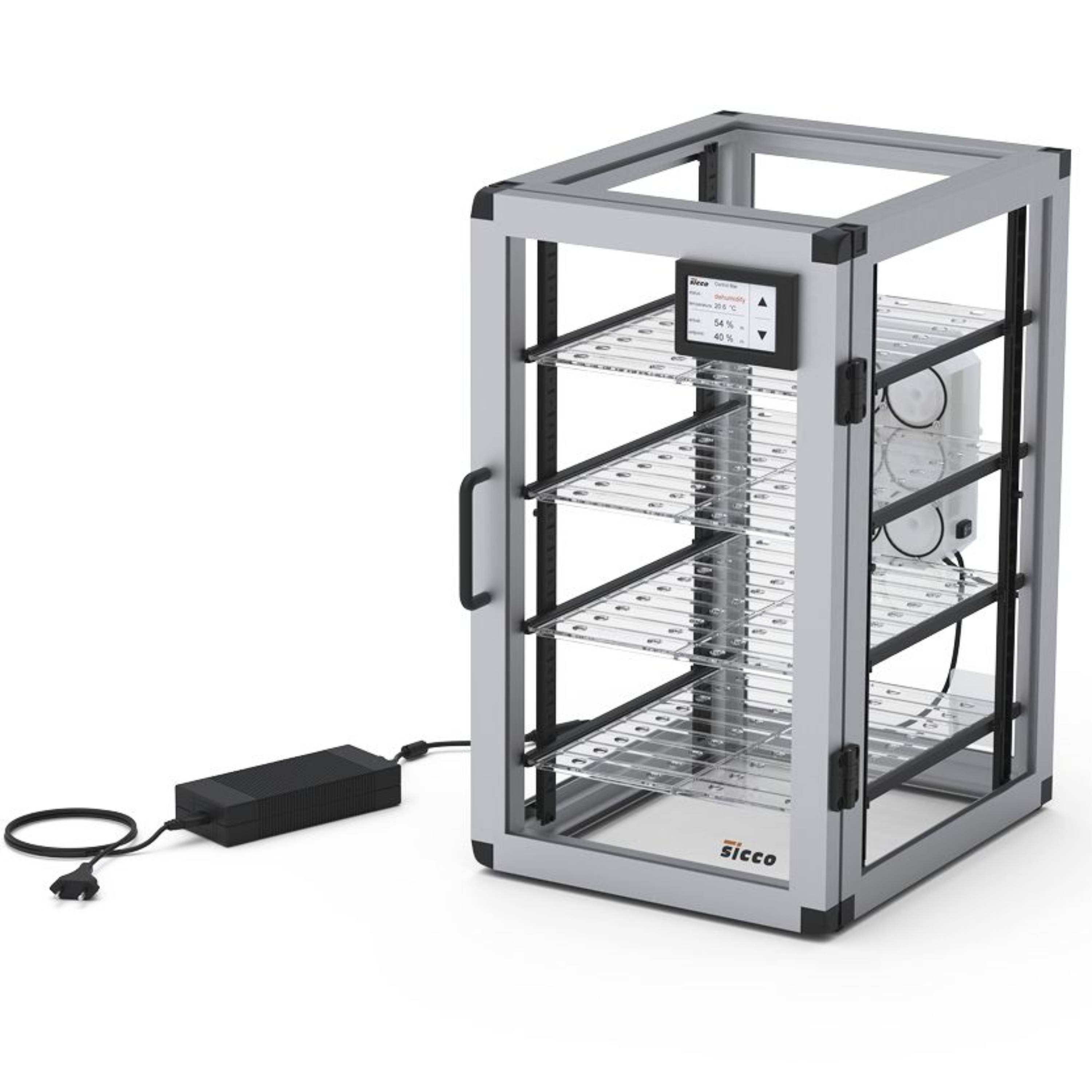 SICCO Control Star Desiccator  (W 310 mm × H 525 mm × D 375 mm  ) (PMMA/AL  )