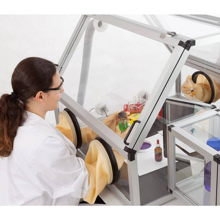 SICCO Glove Box Duo 2 with Transfer Chamber (W 1200 × H 710 × D 890 mm) (PMMA/PE)