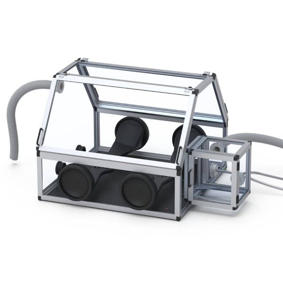 SICCO Glove Box Duo 2 with Transfer Chamber Antistatic (W 1200 × H 710 × D 890 mm) (PC-ESD)