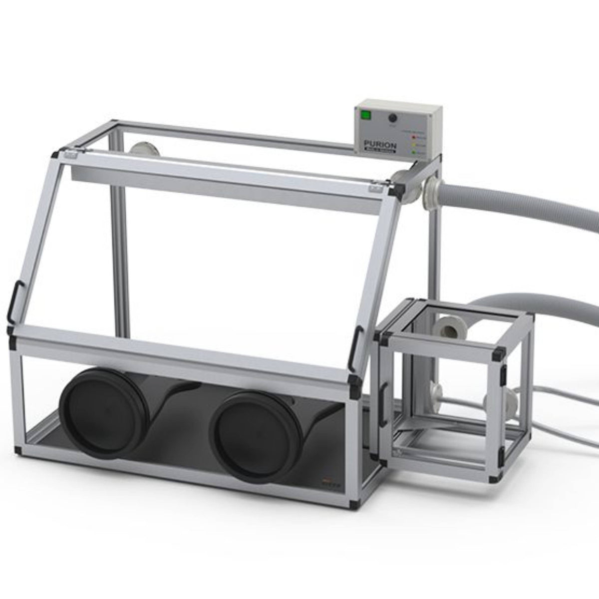 SICCO Glove Box Pure with Transfer Chamber (W 1210 × H 700 × D 600 mm) (PMMA/PE/AL)