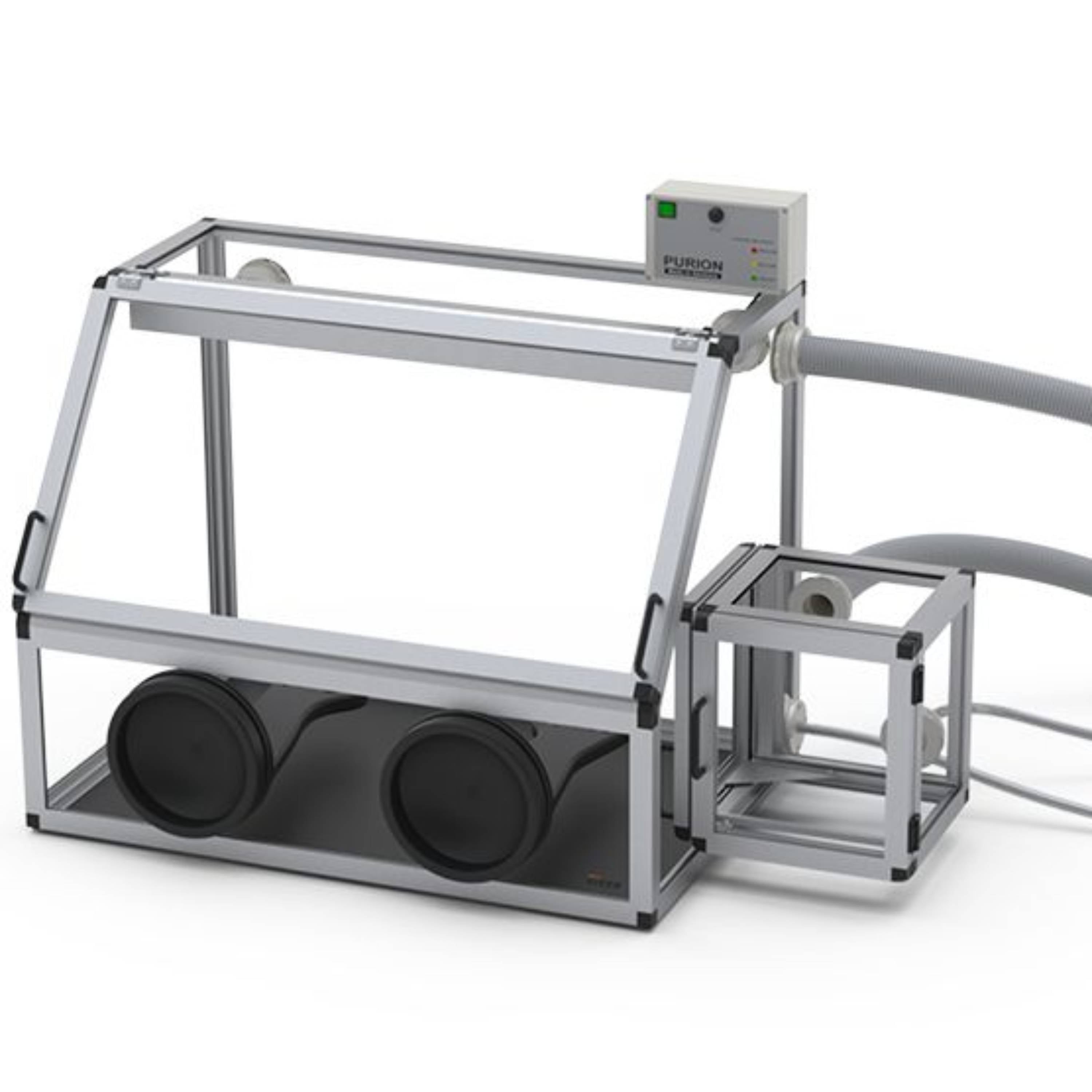SICCO Glove Box Pure with Transfer Chamber (W 1210 × H 700 × D 600 mm) (PMMA/PE/AL)