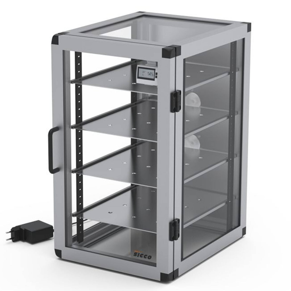 SICCO Auto Star Desiccator Vitrum (W 310 mm × H 525 mm × D 375 mm) (Glas/AL)