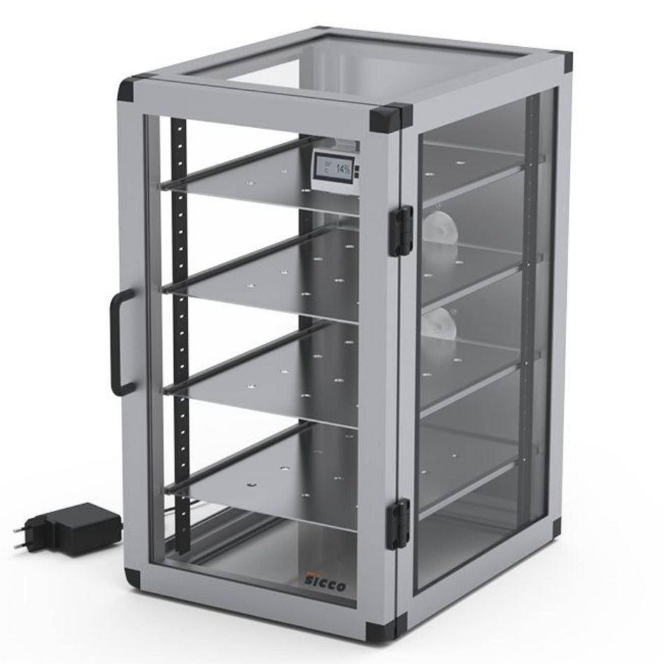 SICCO Auto Star Desiccator Vitrum (W 310 mm × H 525 mm × D 375 mm) (Glas/AL)