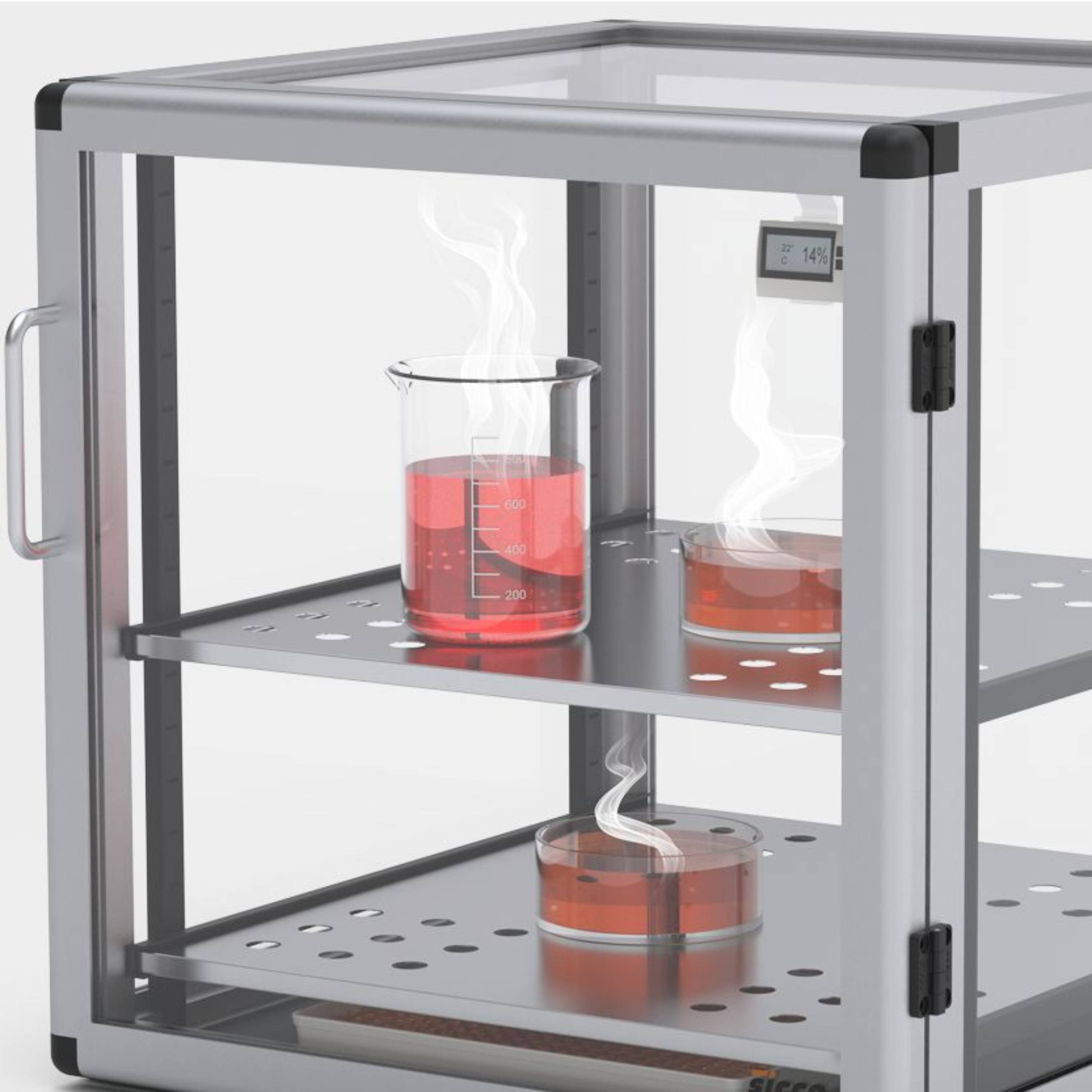 SICCO Big Star Vitrum Desiccator (W 560 mm × H 560 mm × D 580 mm) (Glas/AL)