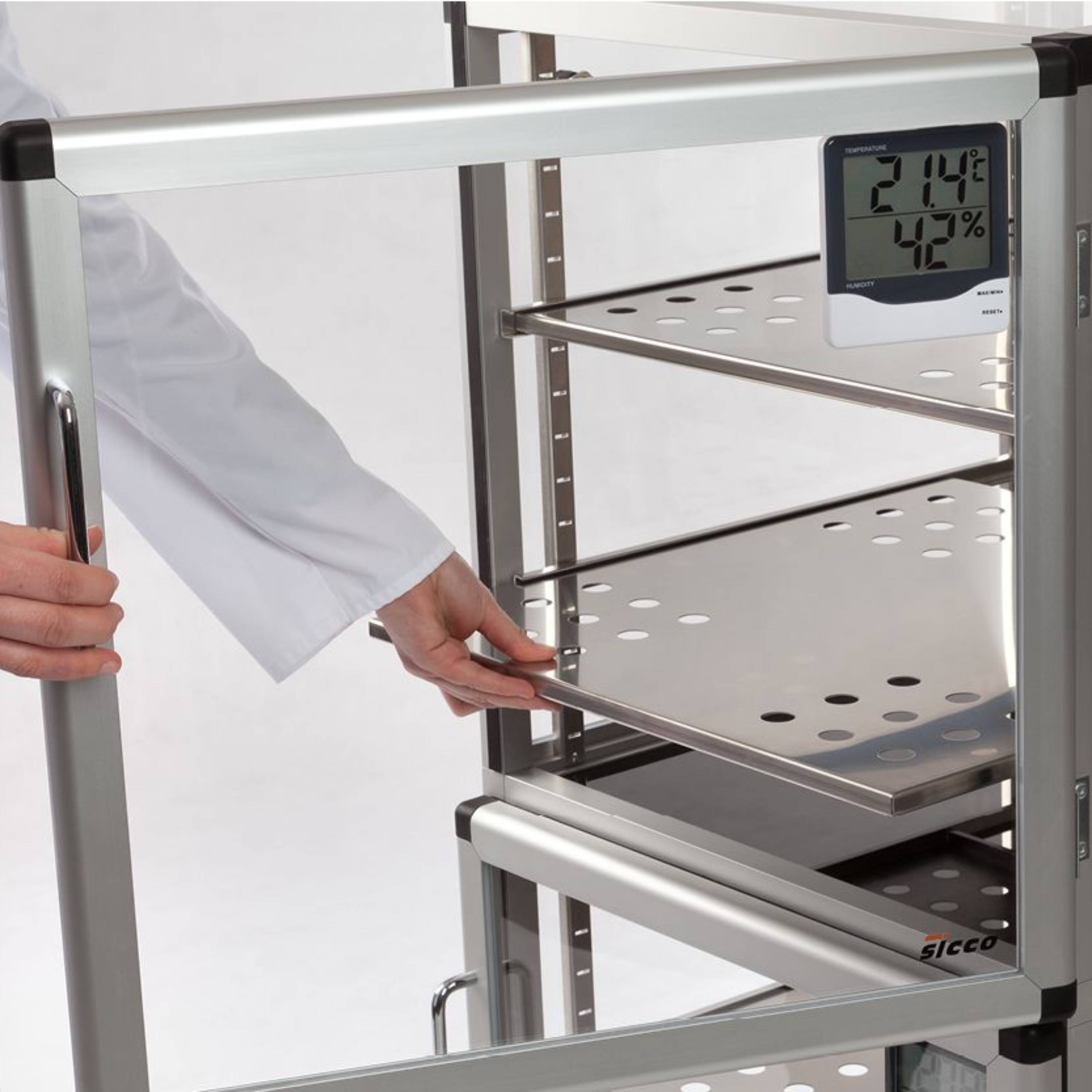 SICCO Vitrum Maxi 2 Desiccator (W 560 mm × H 1150 mm × D 580 mm) (Glas/AL)