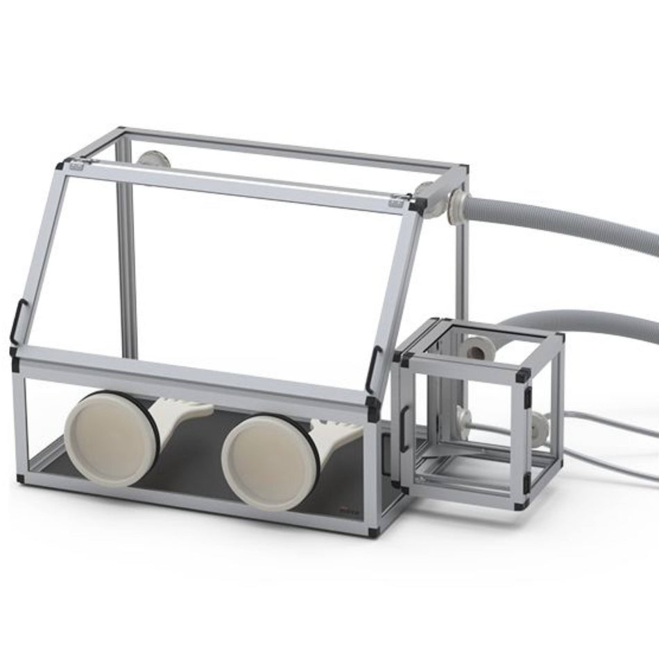 SICCO Glove Box with Transfer Chamber (W 1210 mm × H 700 mm × D 600 mm) (PMMA/AL)