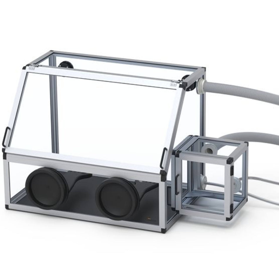 SICCO Glove Box Antistatic with Transfer Chamber (W 1210 mm × H 700 mm × D 600 mm) (PC/AL)
