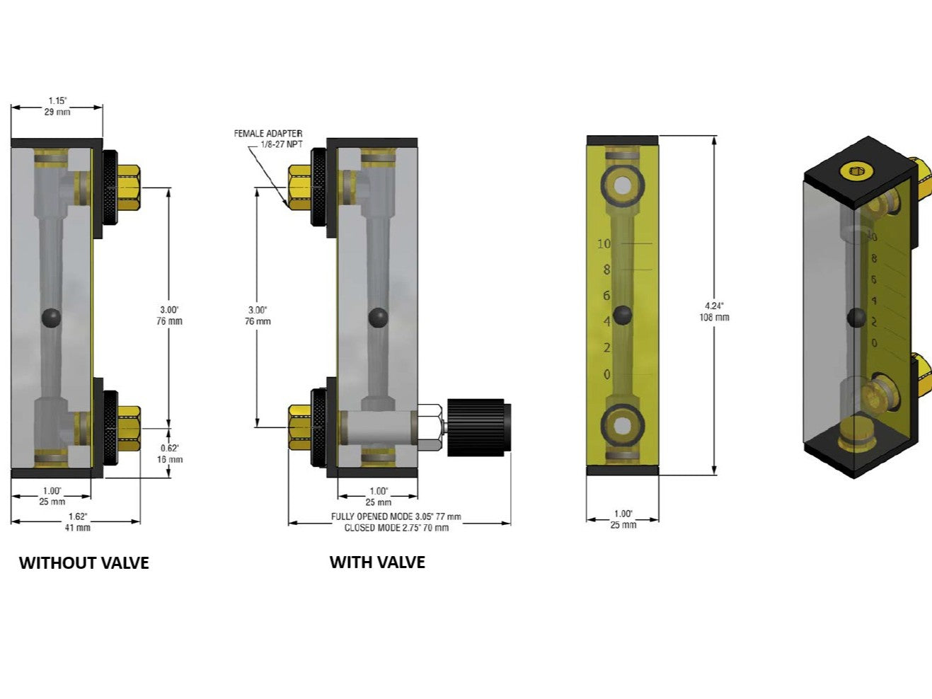 Aalborg Acrylic Flow Meter Kits with Direct Reading Scales - MSE Supplies LLC