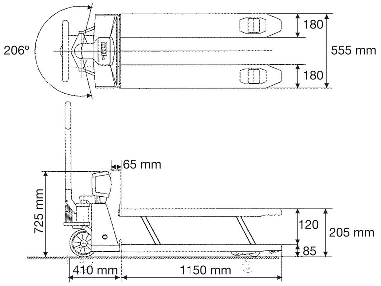 Kern Pallet Truck Scale VHB 2T1, Balances and Scales, Kern, MSE Supplies