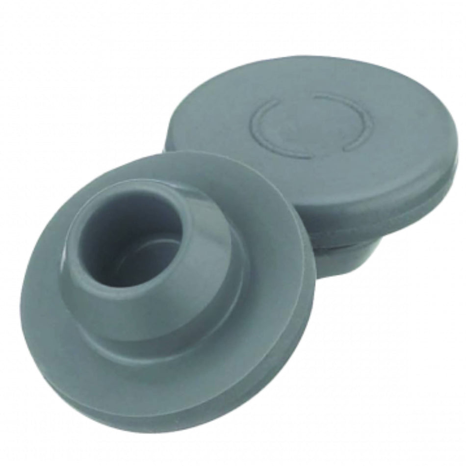 WHEATON® Rubber Stopper, Snap-On, 13 mm, Gray Chlorobutyl