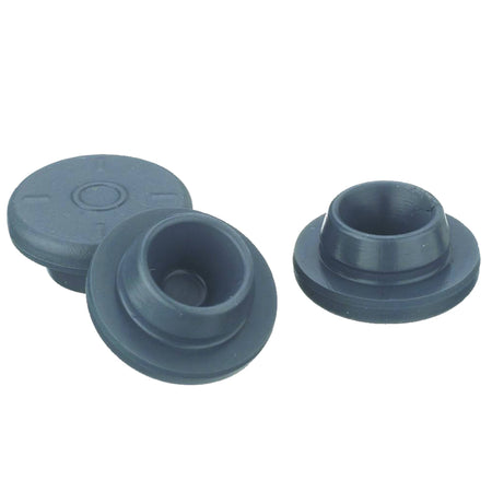 WHEATON® Rubber Stopper, Snap-On, 13 mm, Gray Chlorobutyl, Durometer 46