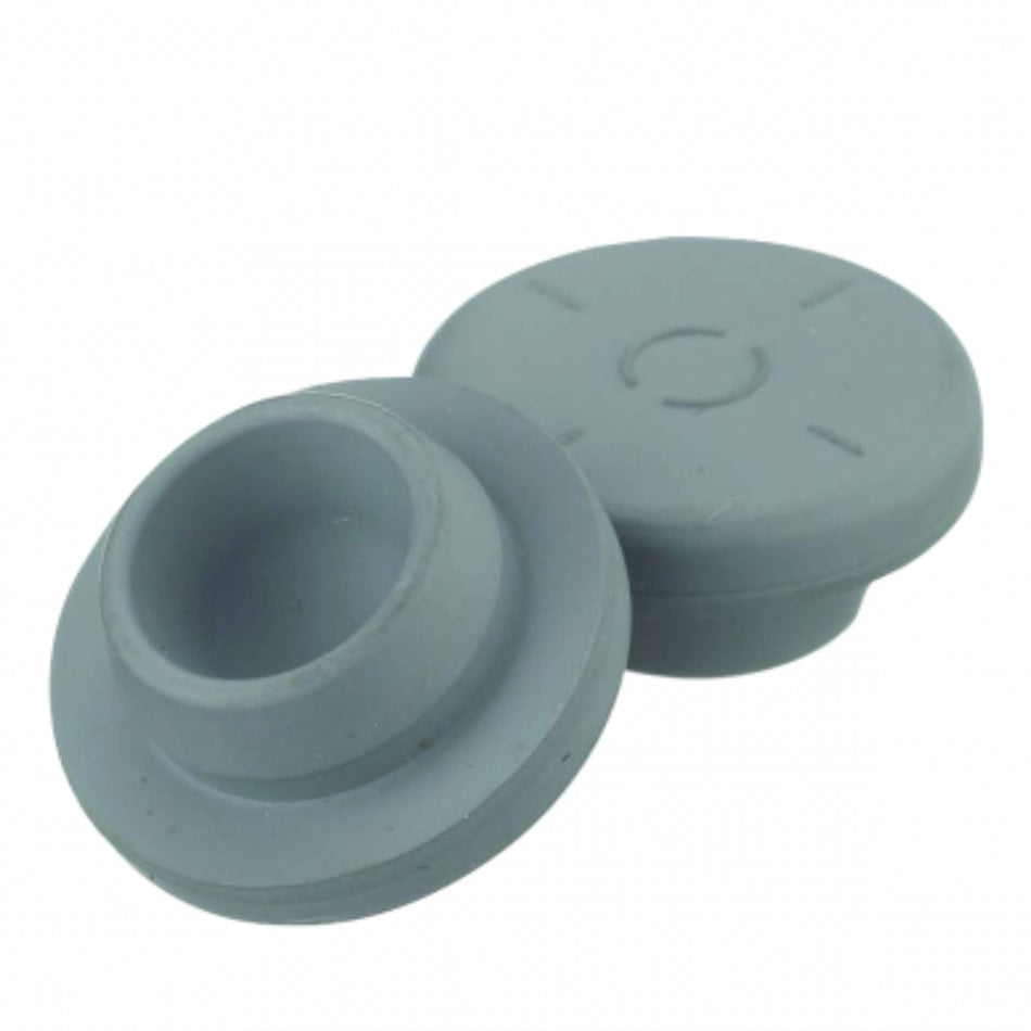 WHEATON® Rubber Stopper, Snap-On, 20 mm, Gray Chlorobutyl