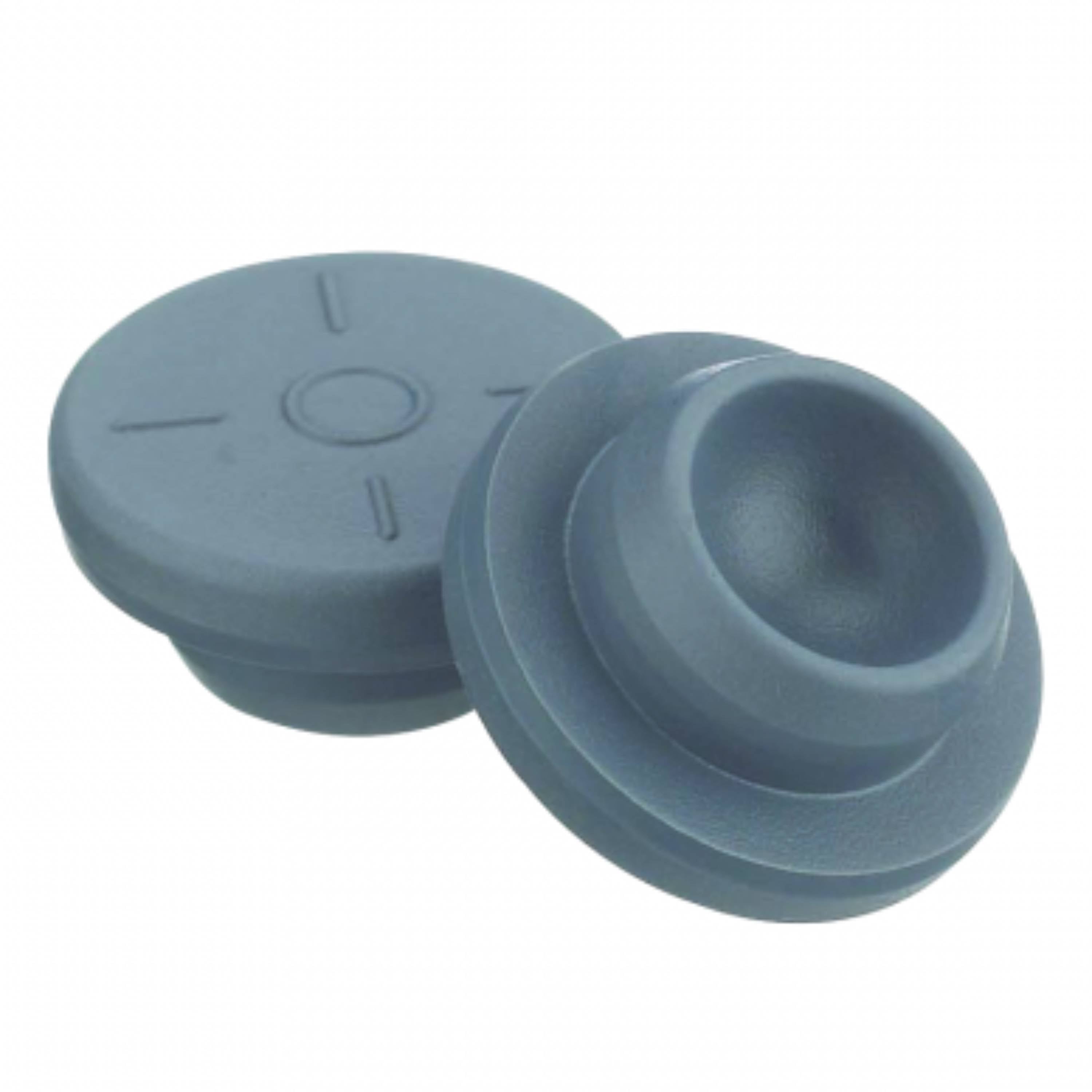 WHEATON® OmniFlex Stopper, Straight Plug, Gray Bromobutyl With Barrier Coating, 20 mm