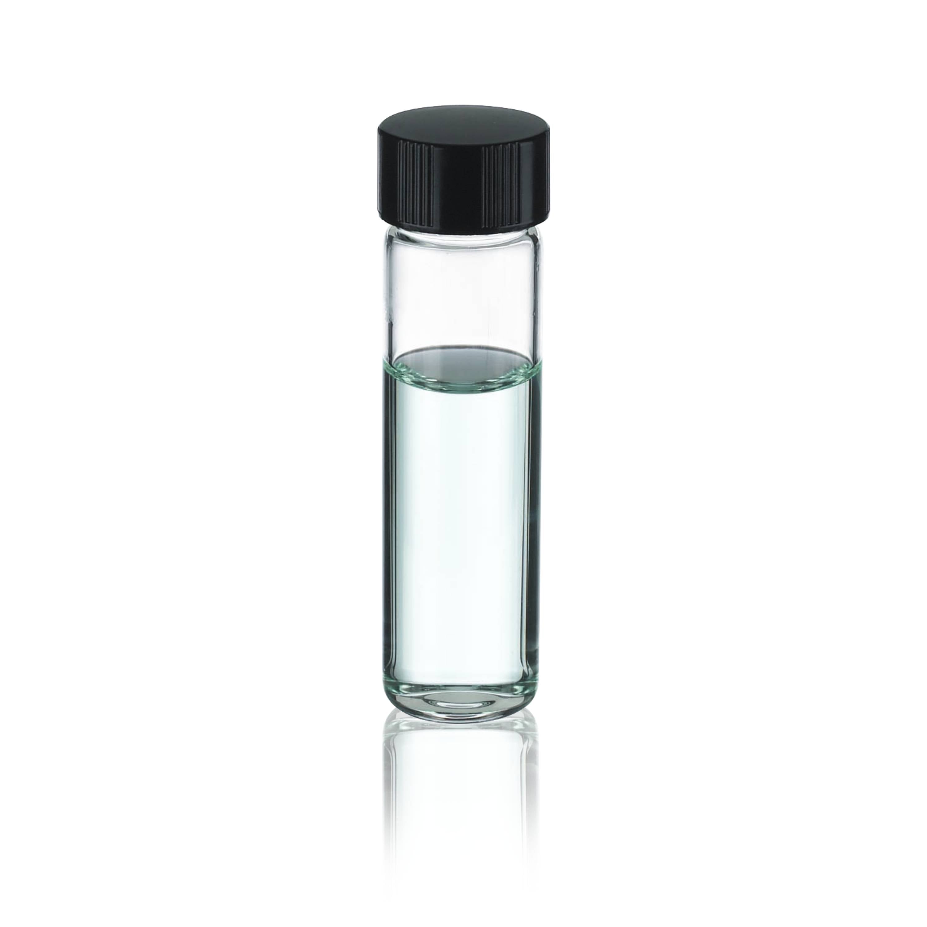 WHEATON® LAB FILE® Sample Vials, 20mL Standard Vials With Caps Attached, Amber, PTFE / 14B Rubber Septa