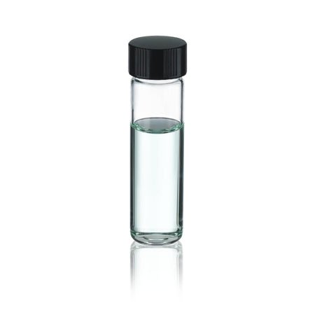 WHEATON® LAB FILE® Sample Vials, 20mL Standard Vials With Caps Attached, Amber, PTFE / 14B Rubber Septa