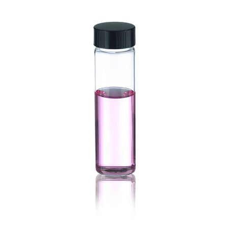WHEATON® LAB FILE® Sample Vials, 20mL Standard Vials With Caps Attached, Amber, PTFE / 14B Rubber Septa