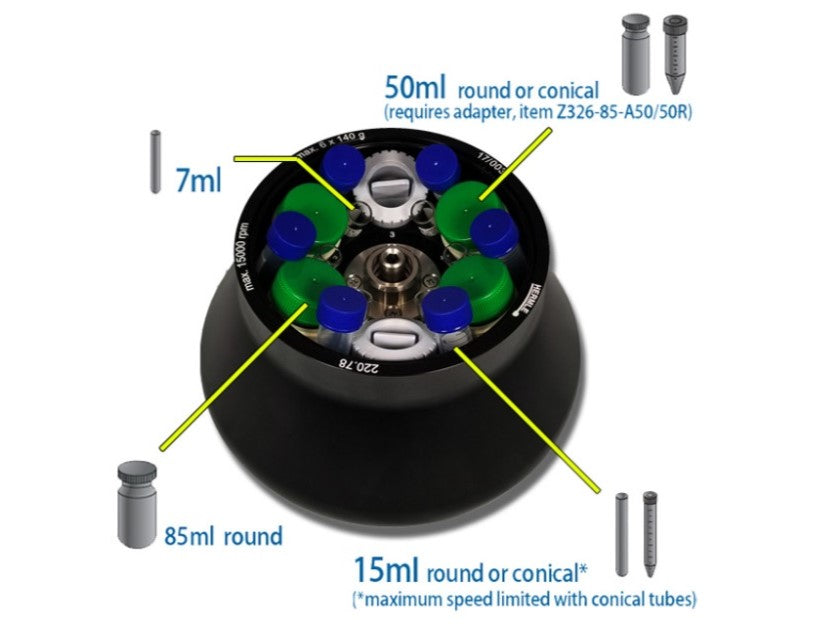 Hermle Z306 and Z326 Centrifuge Rotors and Accessories, Centrifuges, Benchmark Scientific, MSE Supplies