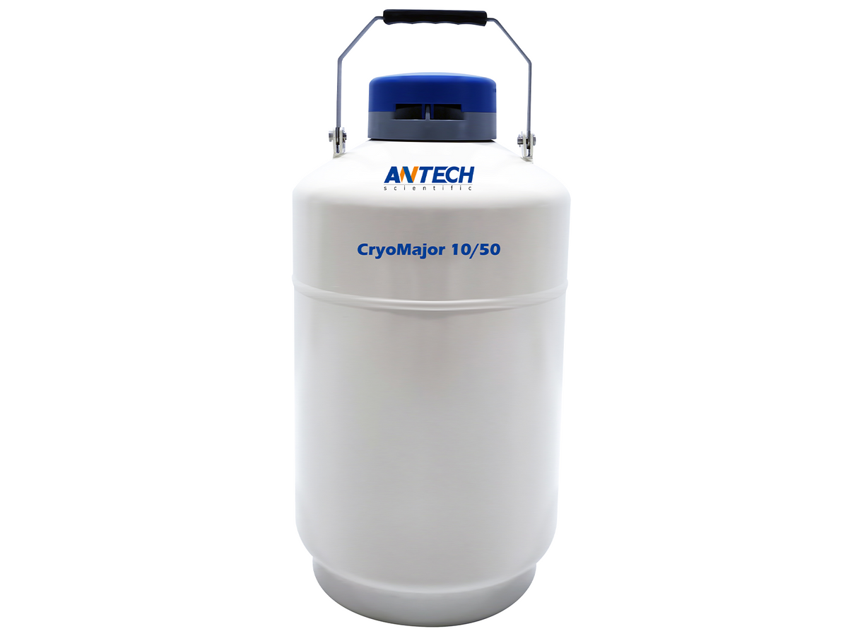 Antech 10L Liquid Nitrogen (LN<sub>2</sub>) Dewar, With Canisters, Cryogenic Storage, Antech, MSE Supplies