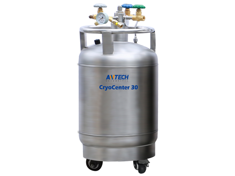 Antech 30L Liquid Nitrogen Container (Self-Pressurized) With Float Type Liquid Level Meter, Cryogenic Storage, Antech, MSE Supplies
