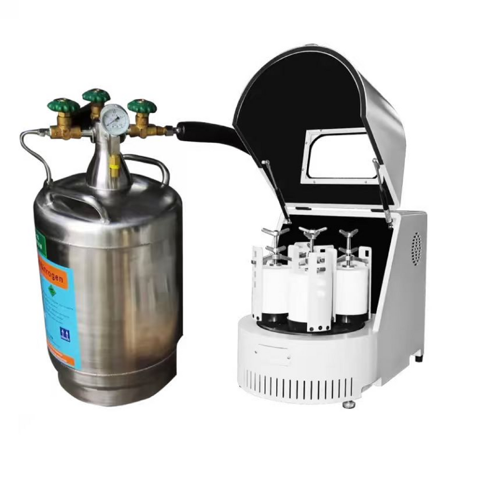 MSE PRO 0.4L High Energy Vertical Cryogenic Planetary Ball Mill with 15L Liquid Nitrogen Tank - Ball Mills - MSE Supplies - MSE Supplies
