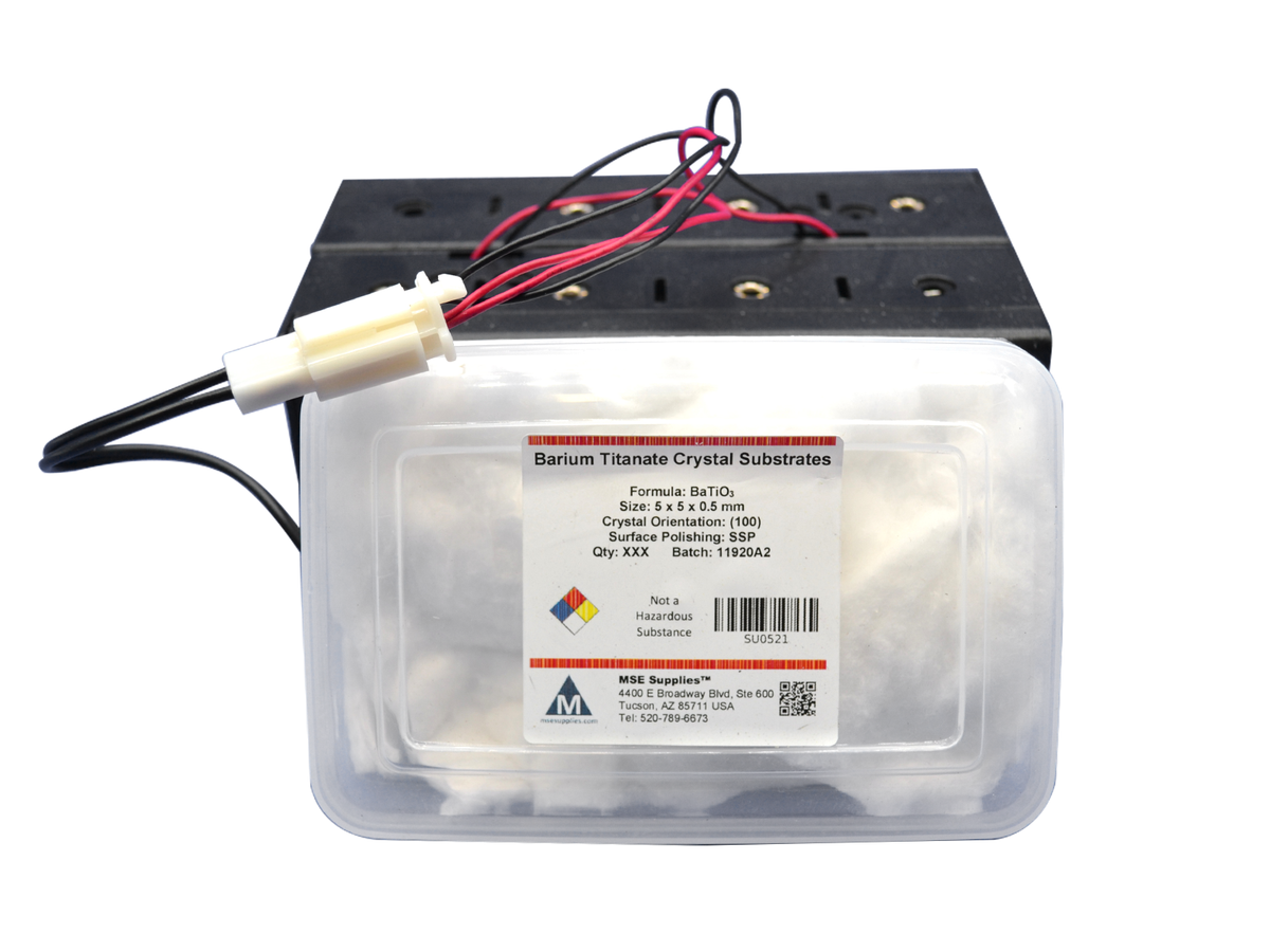 Battery thermal box for shipping and storage of BaTiO<sub>3</sub> crystal substrates, Single Crystals, MSE Supplies LLC, MSE Supplies