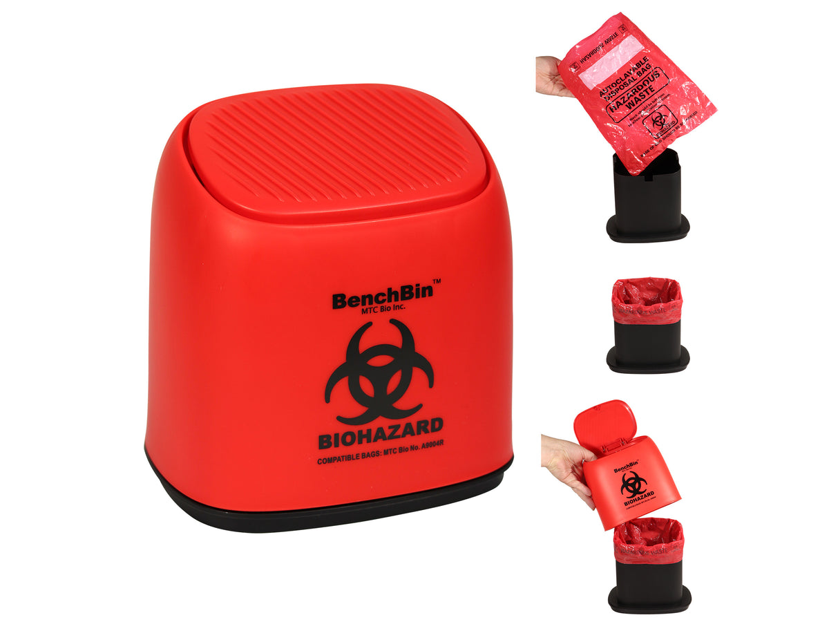 BenchBin™ Benchtop Biohazard Bin, Bio Lab Consumables, MTC Bio, MSE Supplies