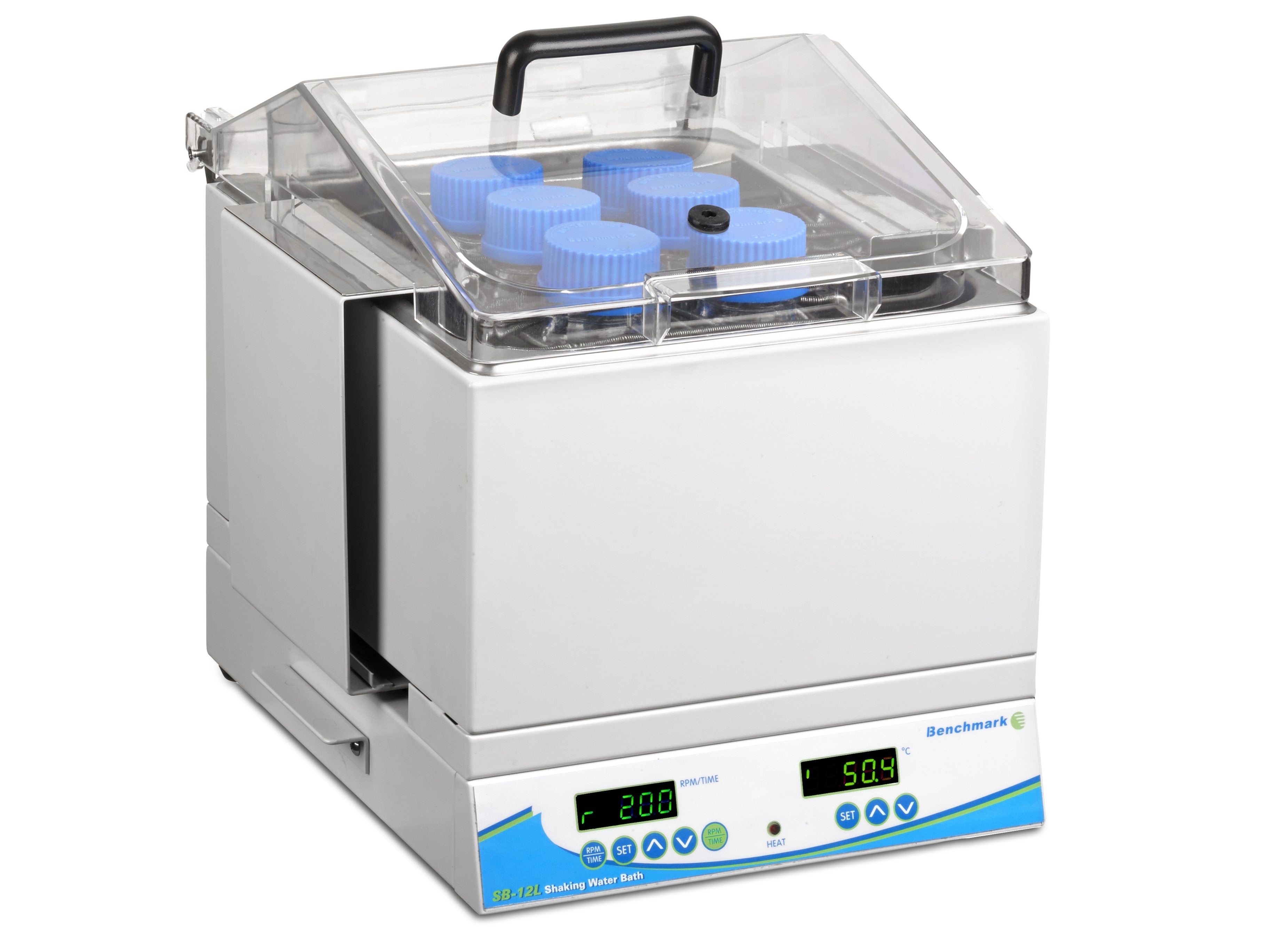 Benchmark Shaking Water Bath with Universal Spring Platform for Tubes, Bottles, and Flasks, Water Baths and Dry Baths, Benchmark Scientific, MSE Supplies