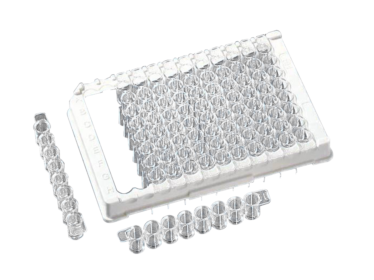 BrandTech 96-Well strip Plate (12 x F8), PS, ImmunoGrade™, High Binding, Transparent, F-Bottom, CERTIFIED LIFE SCIENCE QUALITY - MSE Supplies LLC