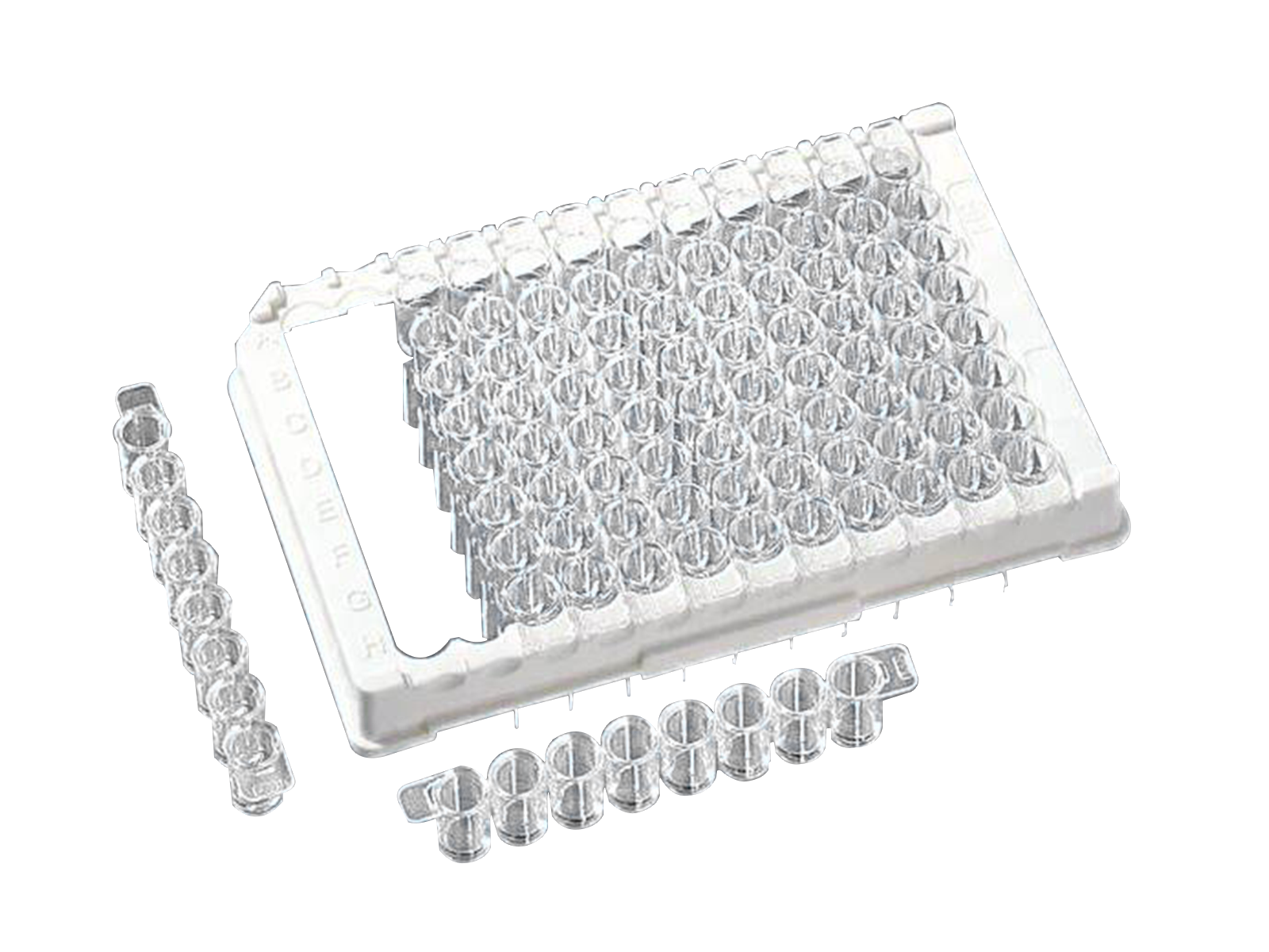 BrandTech 96-Well Strip Plate (12 x F8), PS, PureGrade™, Medium Binding, Transparent, F-bottom, CERTIFIED LIFE SCIENCE QUALITY - MSE Supplies LLC