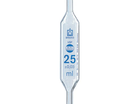 BrandTech Bulb Pipettes, USP, BLAUBRAND®, Class AS, 1 Mark, AR-GLAS®, Blue Printed Scale, DE-M - MSE Supplies LLC