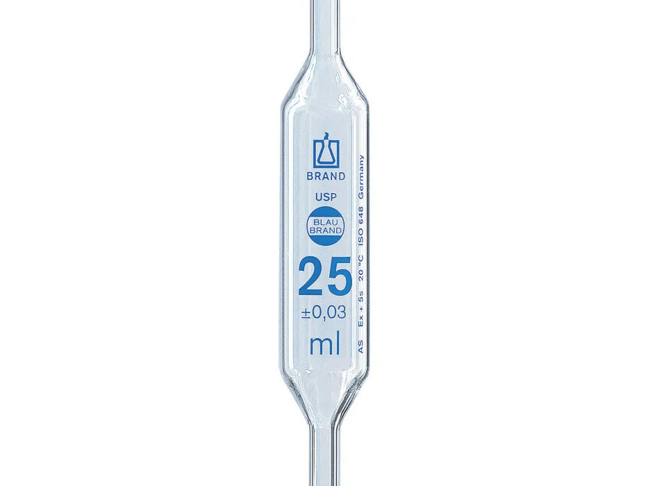 BrandTech Bulb Pipettes, USP, BLAUBRAND®, Class AS, 1 Mark, AR-GLAS®, Blue Printed Scale, DE-M - MSE Supplies LLC