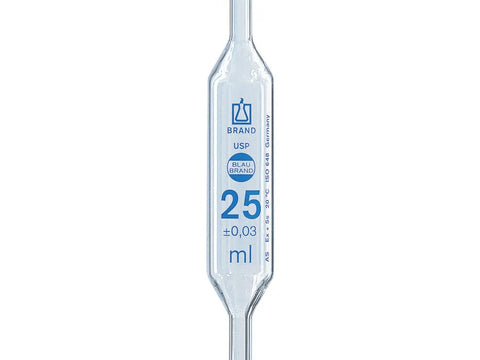 BrandTech Bulb Pipettes, USP, BLAUBRAND®, Class AS, 1 Mark, AR-GLAS®, Blue Printed Scale, DE-M - MSE Supplies LLC