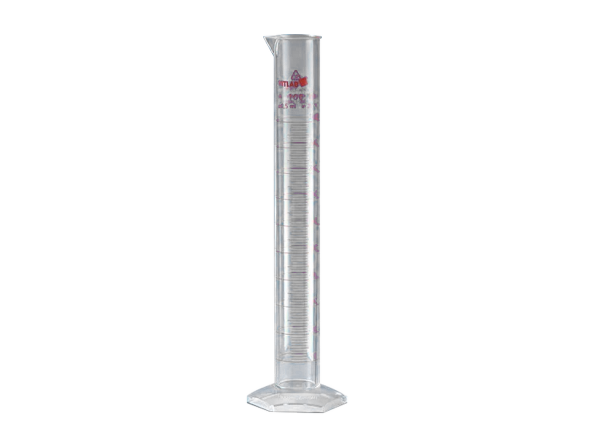 BrandTech Graduated Cylinders, PMP, Class A, Tall Form, Red Printed Graduation - MSE Supplies LLC