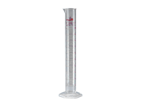 BrandTech Graduated Cylinders, PMP, Class A, Tall Form, Red Printed Graduation - MSE Supplies LLC