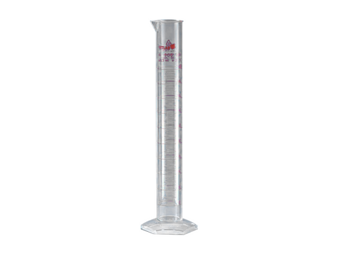 BrandTech Graduated Cylinders, PMP, Class A, Tall Form, Red Printed Graduation - MSE Supplies LLC