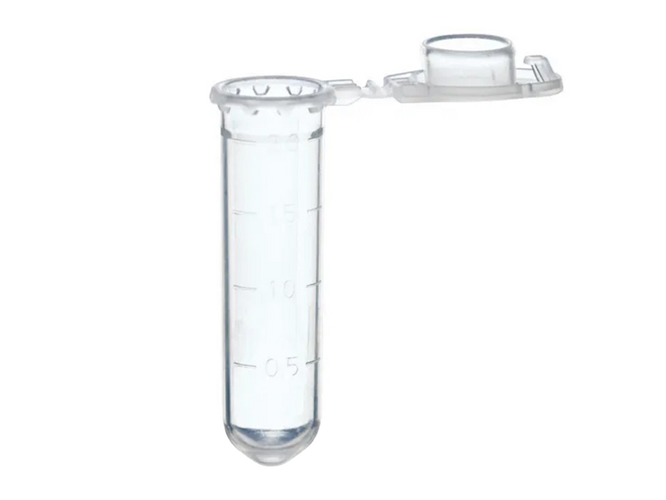 BrandTech Microcentrifuge Tubes, 2 ml, PP, With Attached Cap, Transparent, BIO-CERT® PCR QUALITY, Bio Lab Consumables, BrandTech, MSE Supplies